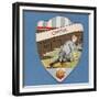 Chirk Take it Easy', Baines' Card in the Shape of a Shield-null-Framed Giclee Print