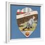 Chirk Take it Easy', Baines' Card in the Shape of a Shield-null-Framed Giclee Print