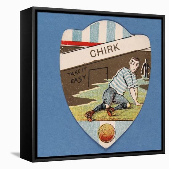 Chirk Take it Easy', Baines' Card in the Shape of a Shield-null-Framed Stretched Canvas