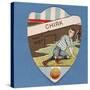 Chirk Take it Easy', Baines' Card in the Shape of a Shield-null-Stretched Canvas