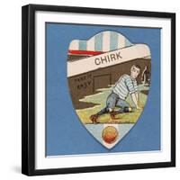 Chirk Take it Easy', Baines' Card in the Shape of a Shield-null-Framed Giclee Print