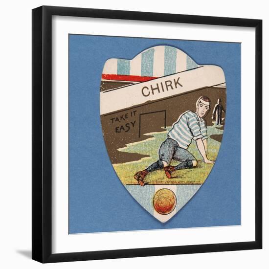 Chirk Take it Easy', Baines' Card in the Shape of a Shield-null-Framed Giclee Print