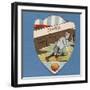 Chirk Take it Easy', Baines' Card in the Shape of a Shield-null-Framed Giclee Print