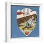 Chirk Take it Easy', Baines' Card in the Shape of a Shield-null-Framed Giclee Print