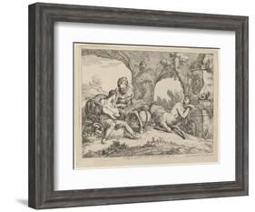 Chiron Teaching Music to Achilles, 1758-Giovanni Benedetto Castiglione-Framed Giclee Print