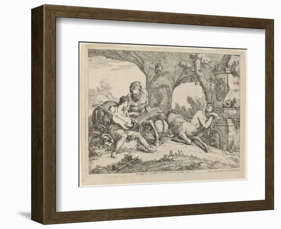 Chiron Teaching Music to Achilles, 1758-Giovanni Benedetto Castiglione-Framed Giclee Print