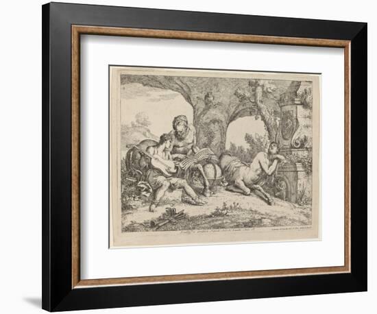 Chiron Teaching Music to Achilles, 1758-Giovanni Benedetto Castiglione-Framed Giclee Print