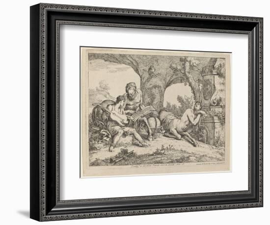 Chiron Teaching Music to Achilles, 1758-Giovanni Benedetto Castiglione-Framed Giclee Print