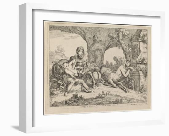 Chiron Teaching Music to Achilles, 1758-Giovanni Benedetto Castiglione-Framed Giclee Print