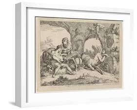 Chiron Teaching Music to Achilles, 1758-Giovanni Benedetto Castiglione-Framed Giclee Print