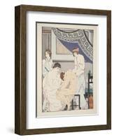 Chiropractic Adjustment, Illustration from 'The Works of Hippocrates', 1934 (Colour Litho)-Joseph Kuhn-Regnier-Framed Premium Giclee Print