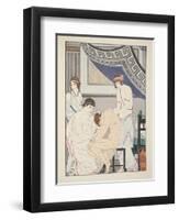 Chiropractic Adjustment, Illustration from 'The Works of Hippocrates', 1934 (Colour Litho)-Joseph Kuhn-Regnier-Framed Giclee Print