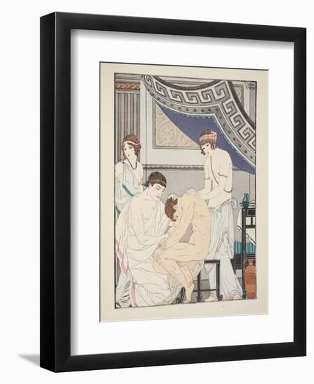 Chiropractic Adjustment, Illustration from 'The Works of Hippocrates', 1934 (Colour Litho)-Joseph Kuhn-Regnier-Framed Giclee Print