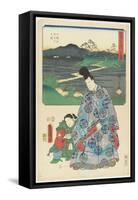 Chiryu, April 1855-Utagawa Hiroshige-Framed Stretched Canvas