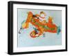 Chistmas Airplane with Snowman-Christian Kaempf-Framed Giclee Print