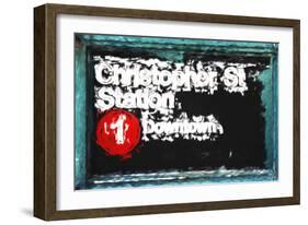 Chistopher St Station - In the Style of Oil Painting-Philippe Hugonnard-Framed Giclee Print