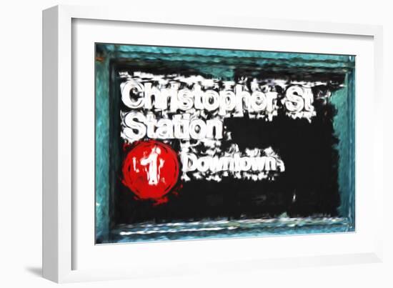 Chistopher St Station - In the Style of Oil Painting-Philippe Hugonnard-Framed Giclee Print