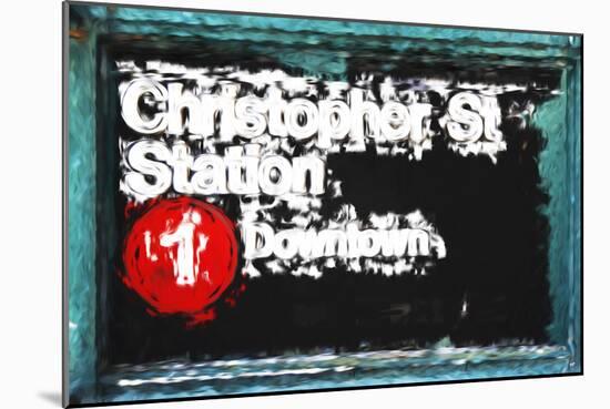 Chistopher St Station - In the Style of Oil Painting-Philippe Hugonnard-Mounted Giclee Print