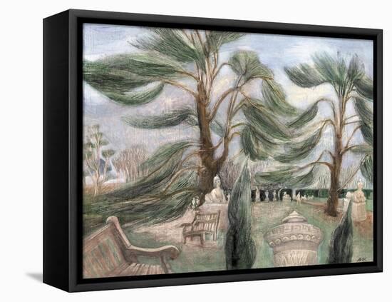 Chiswick House; Cedarssphinxes-Mary Kuper-Framed Stretched Canvas