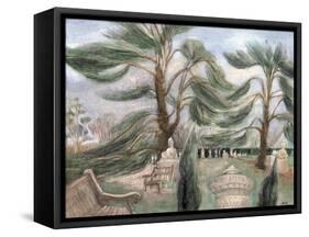 Chiswick House; Cedarssphinxes-Mary Kuper-Framed Stretched Canvas