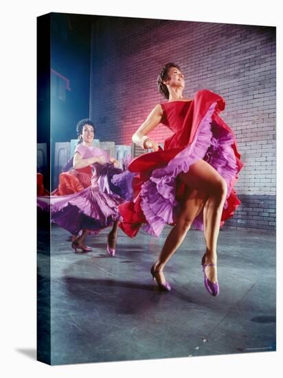 Chita Rivera and Liane Plane Dancing in a Scene from the Broadway Production of West Side Story-Hank Walker-Stretched Canvas