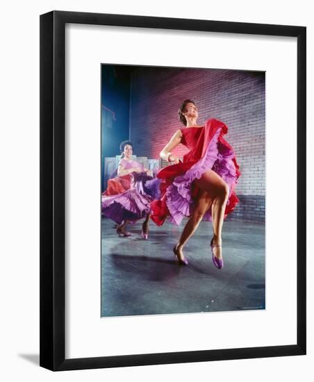 Chita Rivera and Liane Plane Dancing in a Scene from the Broadway Production of West Side Story-Hank Walker-Framed Premium Photographic Print