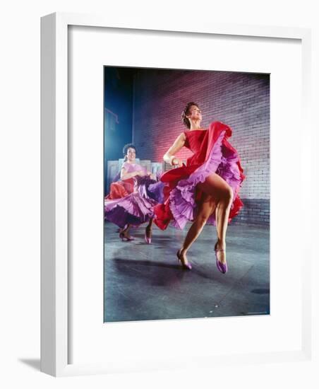 Chita Rivera and Liane Plane Dancing in a Scene from the Broadway Production of West Side Story-Hank Walker-Framed Premium Photographic Print