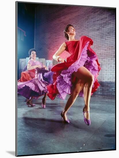 Chita Rivera and Liane Plane Dancing in a Scene from the Broadway Production of West Side Story-Hank Walker-Mounted Premium Photographic Print