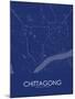 Chittagong, Bangladesh Blue Map-null-Mounted Poster