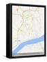 Chittagong, Bangladesh Map-null-Framed Stretched Canvas