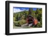 Chitwood Covered Bridge over the Yaquina River in Lincoln County, Oregon, USA-Chuck Haney-Framed Photographic Print