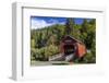 Chitwood Covered Bridge over the Yaquina River in Lincoln County, Oregon, USA-Chuck Haney-Framed Photographic Print