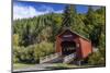 Chitwood Covered Bridge over the Yaquina River in Lincoln County, Oregon, USA-Chuck Haney-Mounted Photographic Print