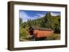 Chitwood Covered Bridge over the Yaquina River in Lincoln County, Oregon, USA-Chuck Haney-Framed Photographic Print