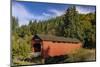 Chitwood Covered Bridge over the Yaquina River in Lincoln County, Oregon, USA-Chuck Haney-Mounted Photographic Print