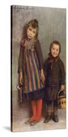 Chiusi Fuori di Scuola, 1859-1933-Emilio Longoni-Stretched Canvas