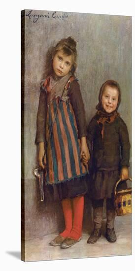 Chiusi Fuori di Scuola, 1859-1933-Emilio Longoni-Stretched Canvas