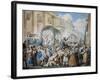 Chivalrous Scene at San Carlo Al Corso in Rome, by Bartolomeo Pinelli (1781-1835)-null-Framed Giclee Print