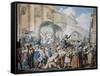 Chivalrous Scene at San Carlo Al Corso in Rome, by Bartolomeo Pinelli (1781-1835)-null-Framed Stretched Canvas