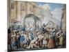 Chivalrous Scene at San Carlo Al Corso in Rome, by Bartolomeo Pinelli (1781-1835)-null-Mounted Giclee Print