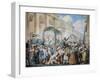 Chivalrous Scene at San Carlo Al Corso in Rome, by Bartolomeo Pinelli (1781-1835)-null-Framed Giclee Print