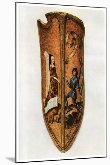 Chivalry and Courtly Love: Flemish Parade Shield, C1400-null-Mounted Giclee Print