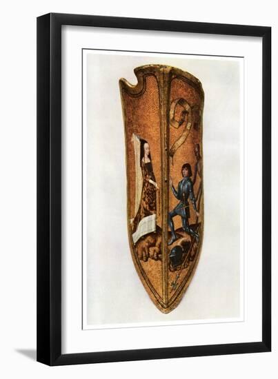 Chivalry and Courtly Love: Flemish Parade Shield, C1400-null-Framed Giclee Print