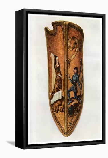 Chivalry and Courtly Love: Flemish Parade Shield, C1400-null-Framed Stretched Canvas
