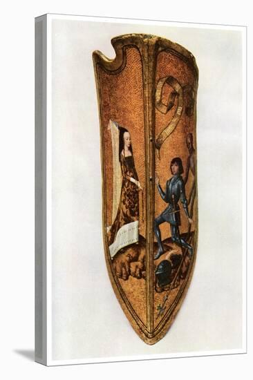 Chivalry and Courtly Love: Flemish Parade Shield, C1400-null-Stretched Canvas