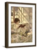 Chlld Reading on Couch, 1905-Jessie Willcox-Smith-Framed Giclee Print