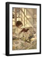 Chlld Reading on Couch, 1905-Jessie Willcox-Smith-Framed Giclee Print