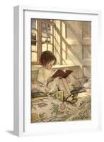 Chlld Reading on Couch, 1905-Jessie Willcox-Smith-Framed Giclee Print