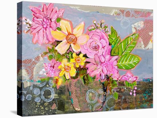 Chloe Rose Floral Arrangement-Blenda Tyvoll-Stretched Canvas