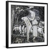 Chloë Washing Daphnis at a Stream-Camille Pissarro-Framed Giclee Print